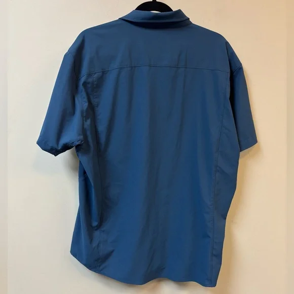 Kuhl Renegade Shirt Mens XL Blue Short Sleeve Button Up Tufflex Stretch Hiking - Picture 3 of 6